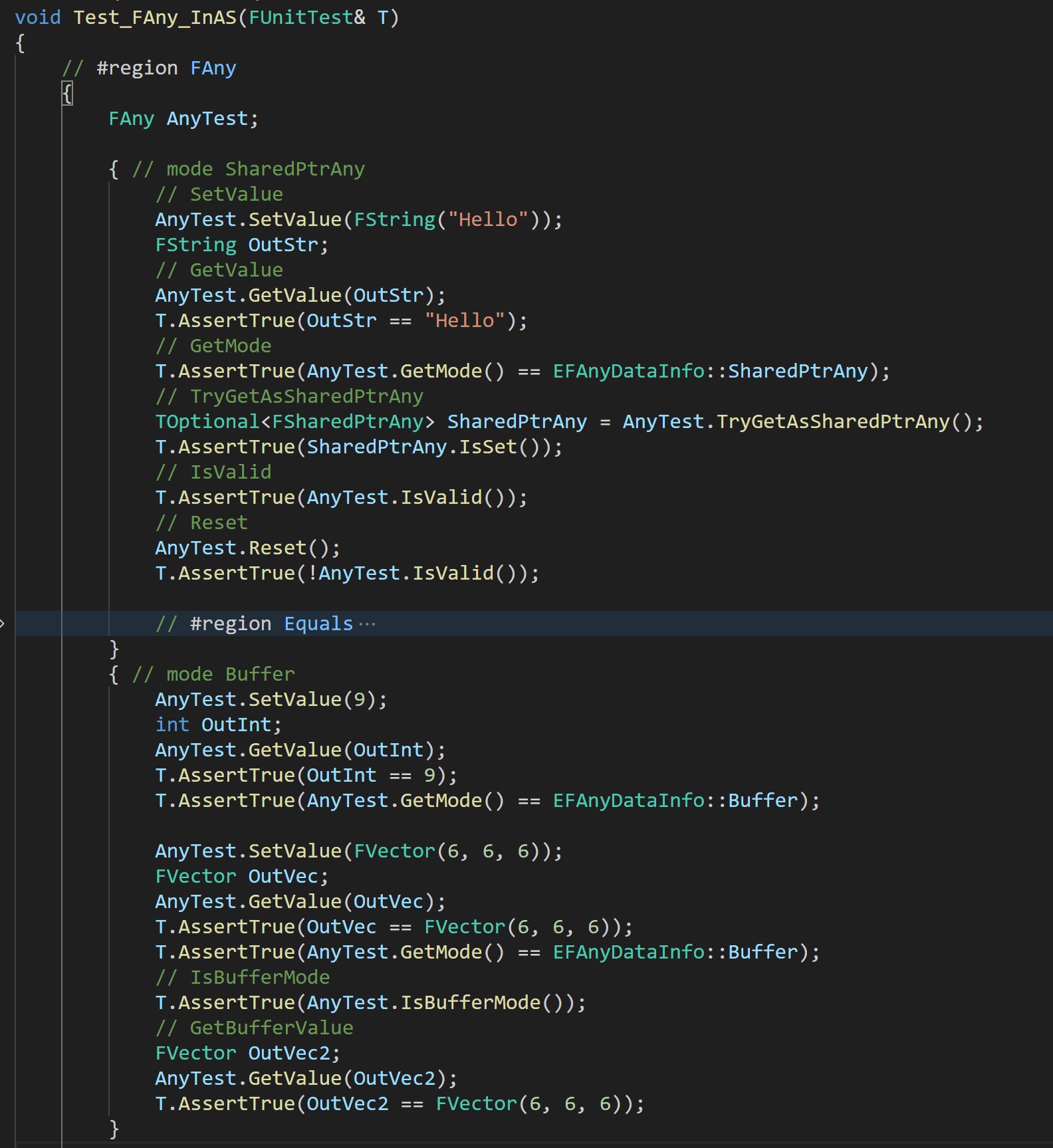 FAny buffer-mode test code